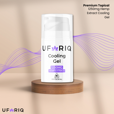 CBD Cream | 1250mg CBD+THC Cooling Gel | Uforiq x Texas Herb Company