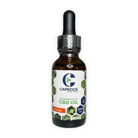 CBD Oil Tincture | 2700mg | Orange | Caprock Family Farms