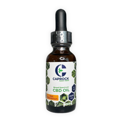 CBD Oil Tincture | 2700mg | Hot Cinnamon | Caprock Family Farms