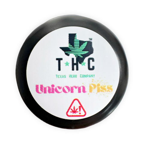 THCa Sugar Diamonds | Unicorn Piss | Texas Herb Co™ | High THCa (product label)