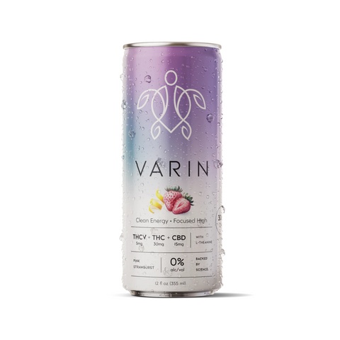 Varin Seltzer | Pink Strawburst | THCv Seltzer
